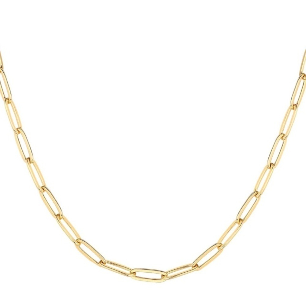Women’s Golf Necklace 14k Gold Plated Necklace Paperclip chain for Women Gold